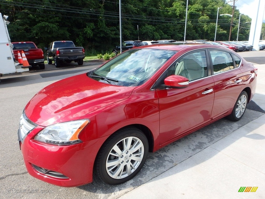 2014 Sentra SR - Red Brick / Charcoal photo #6