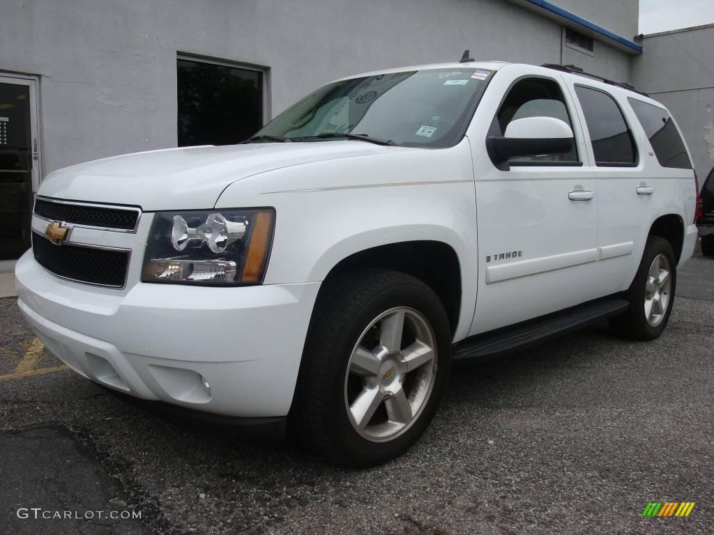 2007 Tahoe LTZ 4x4 - Summit White / Light Cashmere/Ebony photo #1
