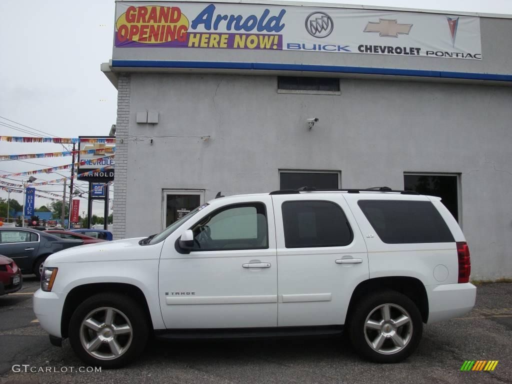 2007 Tahoe LTZ 4x4 - Summit White / Light Cashmere/Ebony photo #3