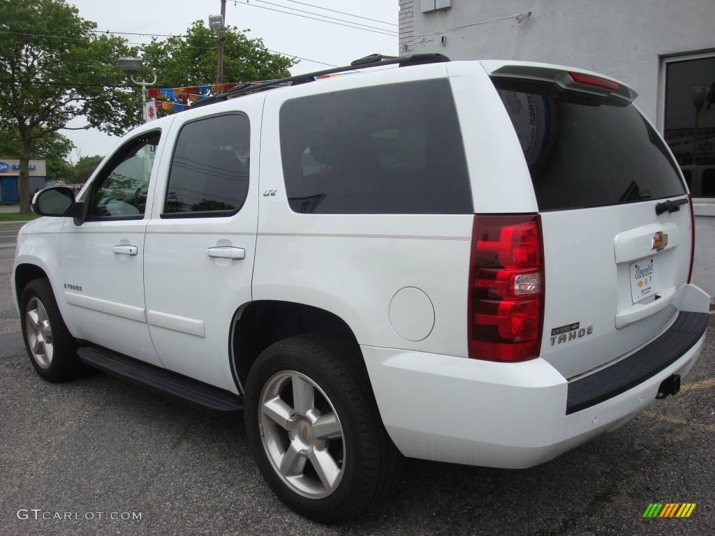 2007 Tahoe LTZ 4x4 - Summit White / Light Cashmere/Ebony photo #4