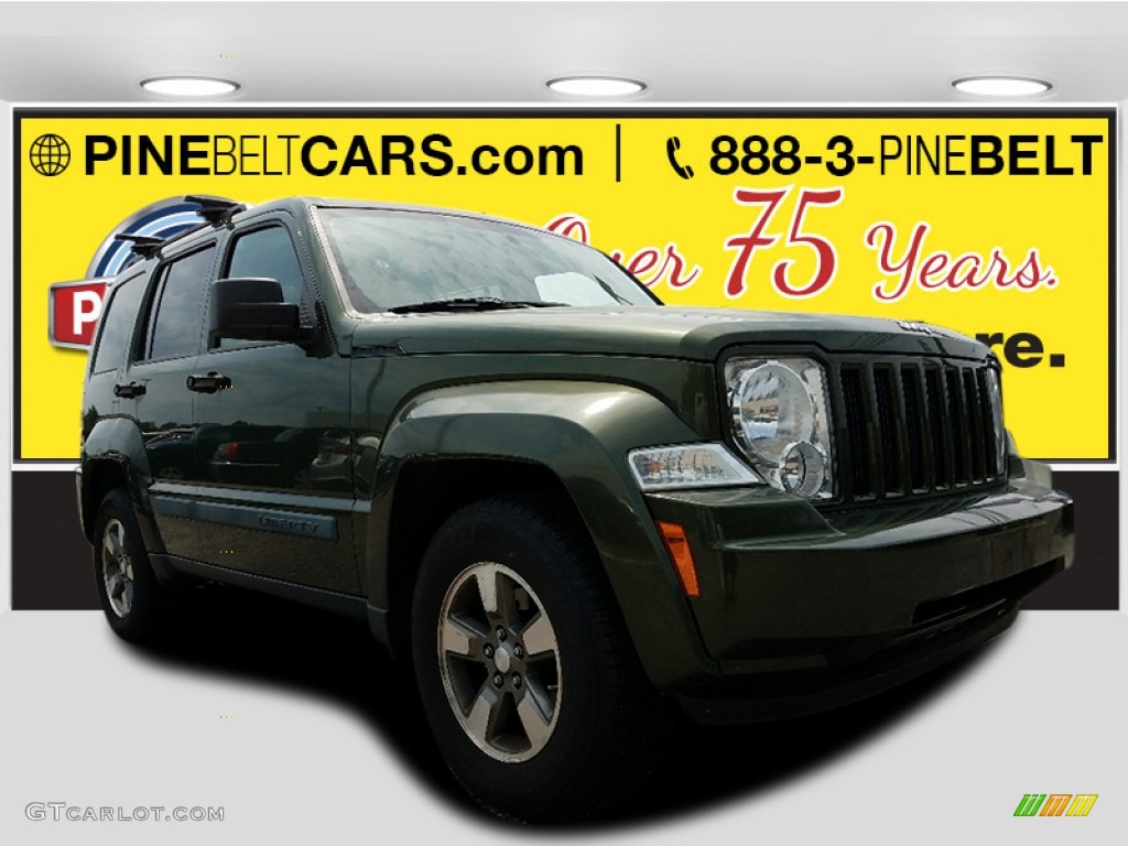 2008 Liberty Sport 4x4 - Jeep Green Metallic / Pastel Slate Gray photo #1
