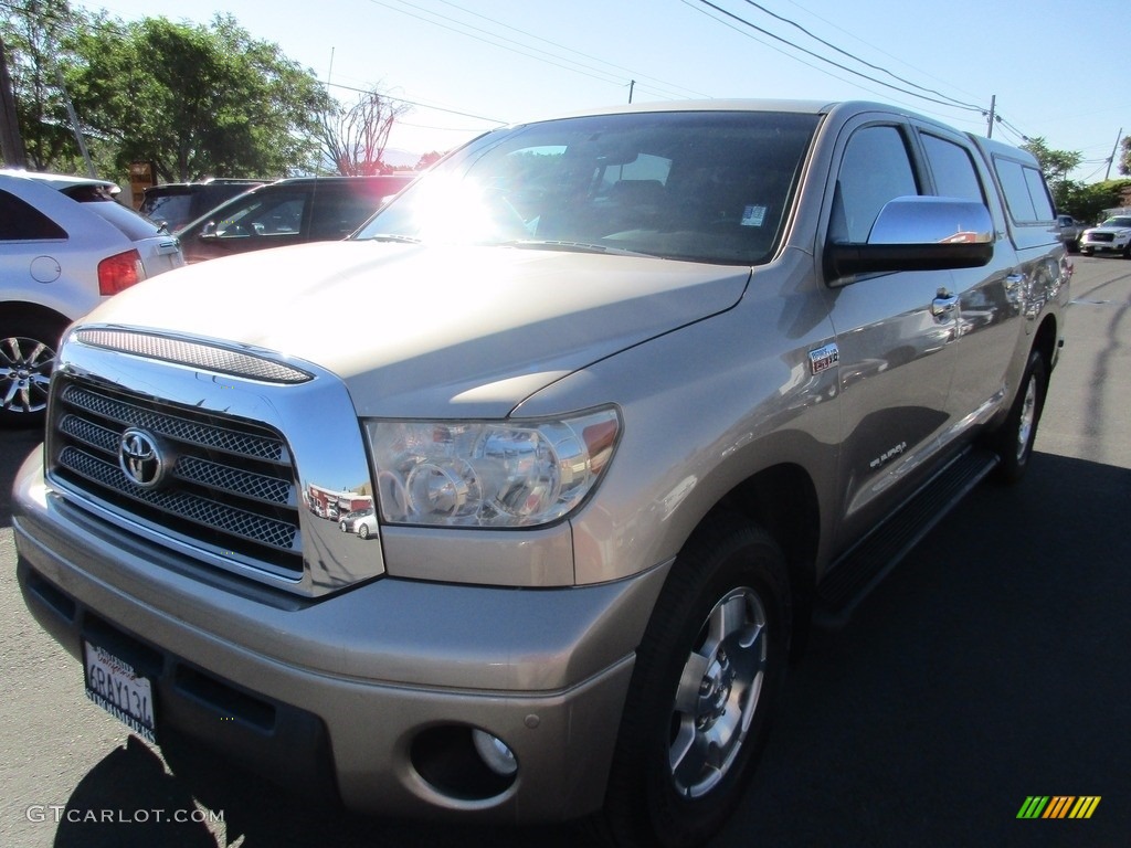 2008 Tundra Limited CrewMax - Desert Sand Mica / Beige photo #3