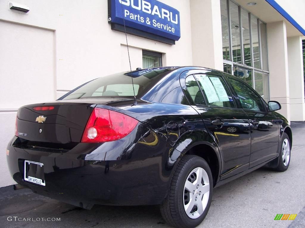 2008 Cobalt LS Sedan - Black / Gray photo #3
