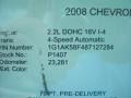 2008 Black Chevrolet Cobalt LS Sedan  photo #22