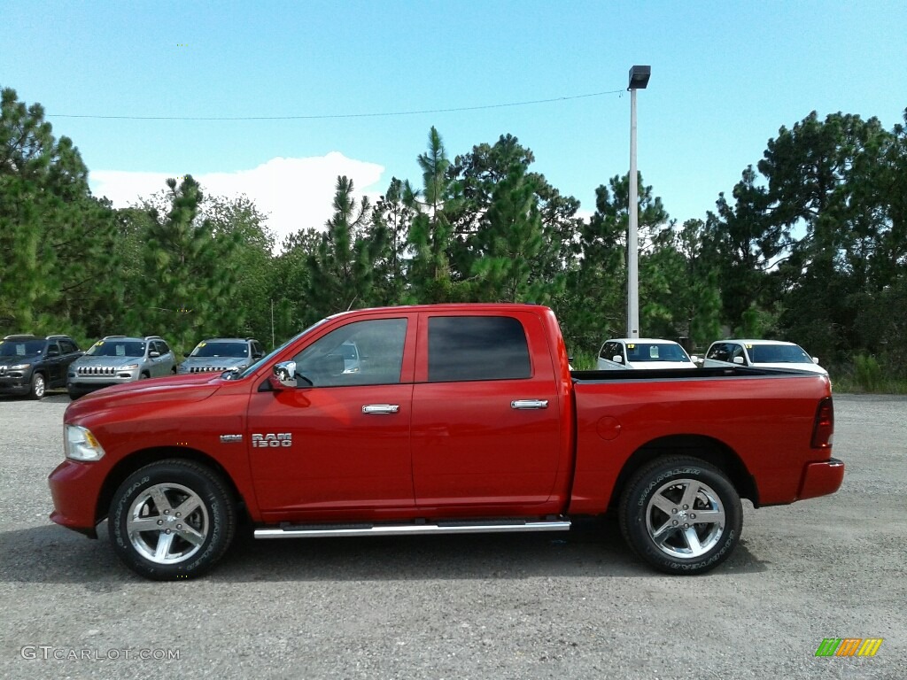 2017 1500 Express Crew Cab - Flame Red / Black/Diesel Gray photo #2