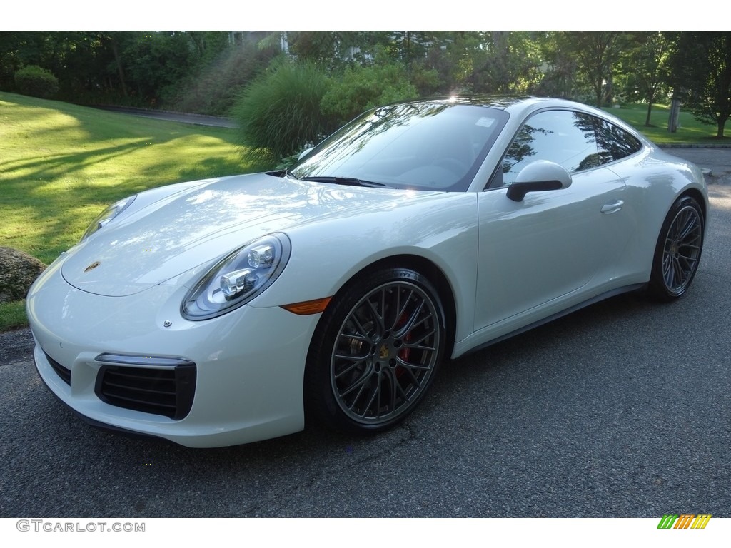 2017 911 Carrera 4S Coupe - White / Black photo #1