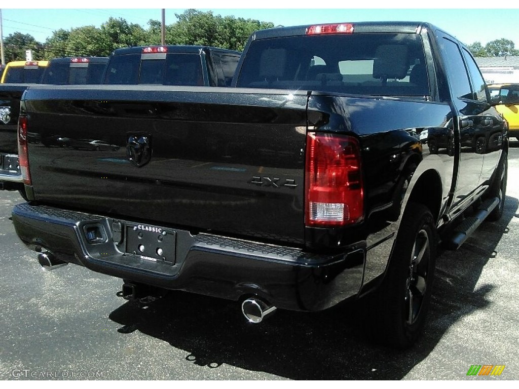 2017 1500 Express Crew Cab 4x4 - Brilliant Black Crystal Pearl / Black/Diesel Gray photo #2