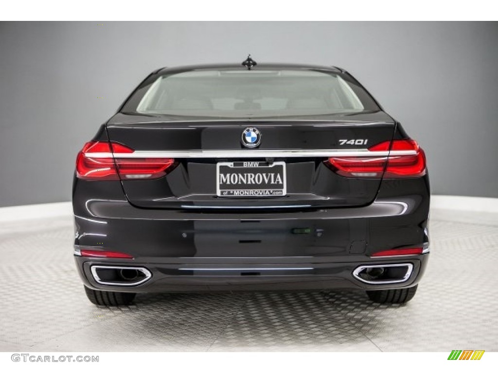 2018 7 Series 740i Sedan - Black Sapphire Metallic / Ivory White/Black photo #4