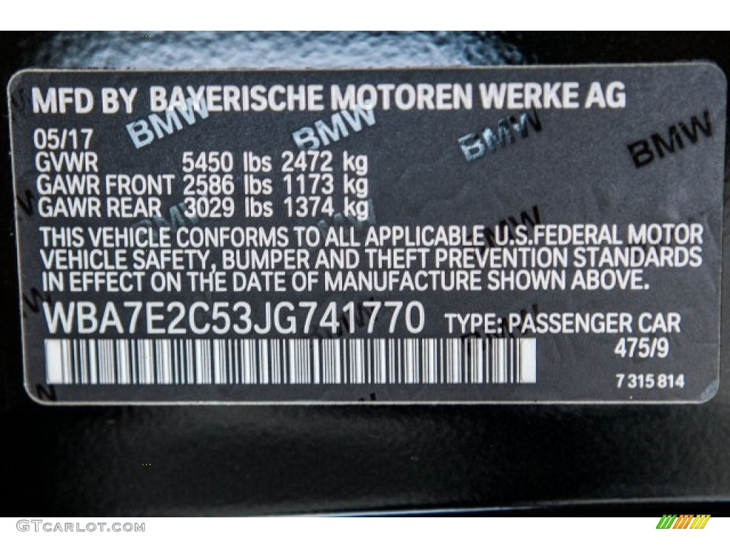 2018 7 Series 740i Sedan - Black Sapphire Metallic / Ivory White/Black photo #11