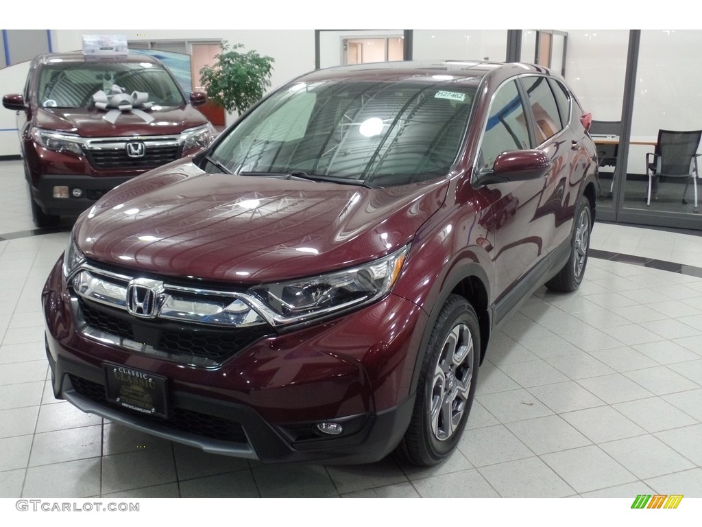 2017 CR-V EX-L AWD - Basque Red Pearl II / Gray photo #1