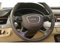 Velvet Beige 2012 Audi A8 L W12 6.3 Steering Wheel