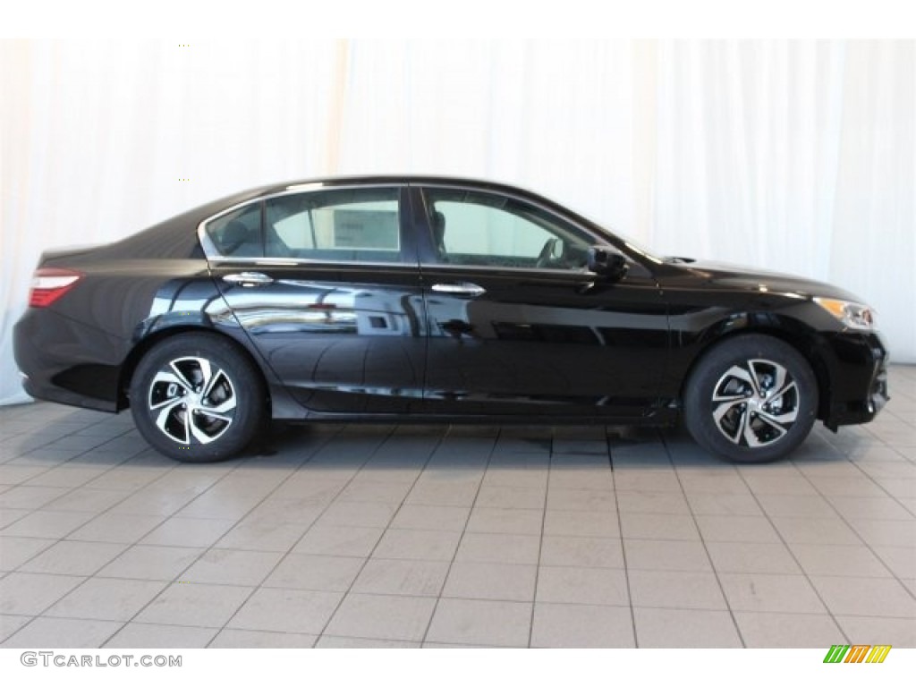 2017 Accord LX Sedan - Crystal Black Pearl / Black photo #3