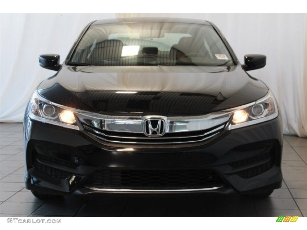 2017 Accord LX Sedan - Crystal Black Pearl / Black photo #4