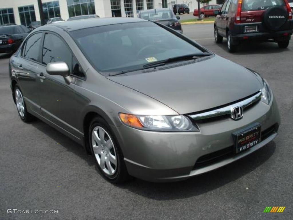 2006 Civic LX Sedan - Galaxy Gray Metallic / Gray photo #8