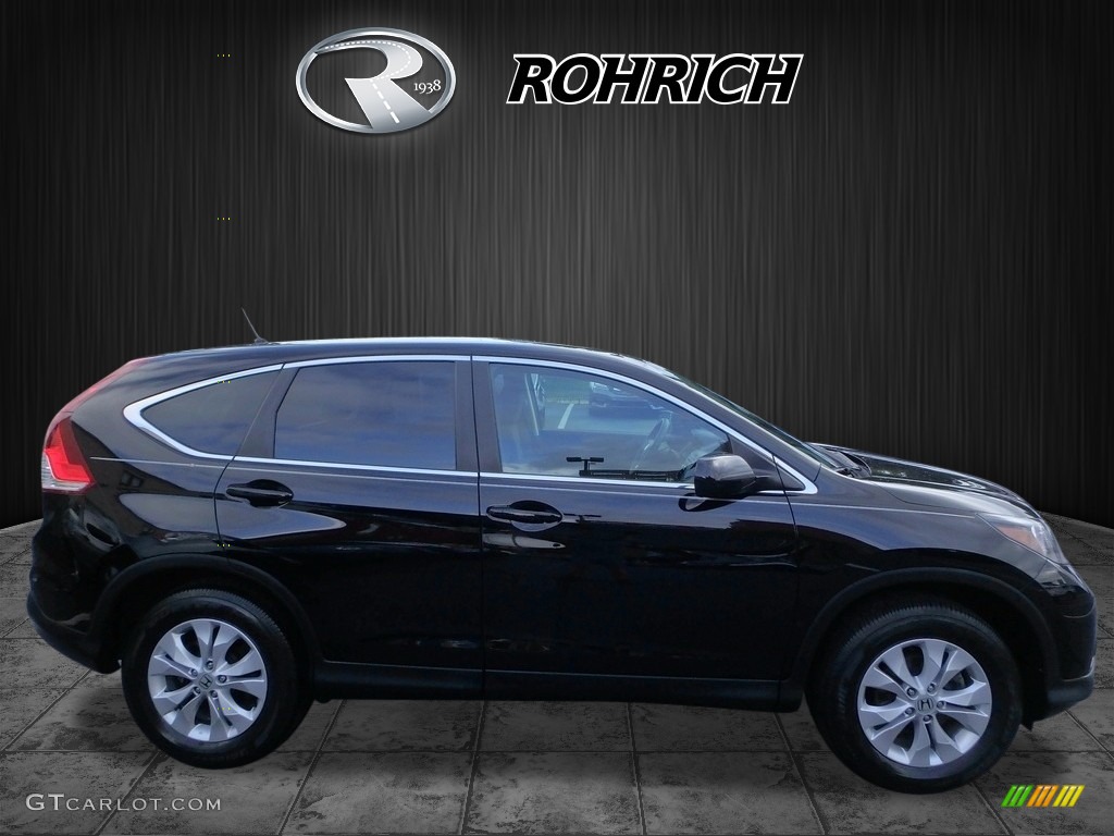 2014 CR-V EX AWD - Crystal Black Pearl / Black photo #2