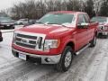 2009 Bright Red Ford F150 Lariat SuperCab 4x4  photo #2