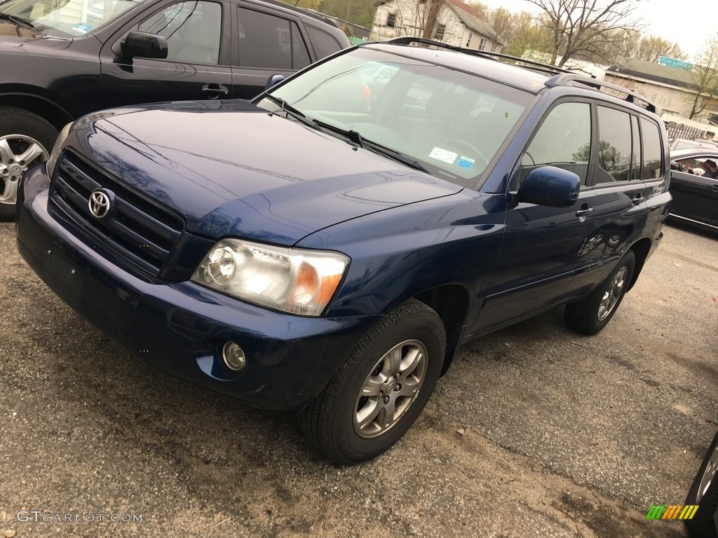 2005 Highlander V6 4WD - Indigo Ink Pearl / Gray photo #1