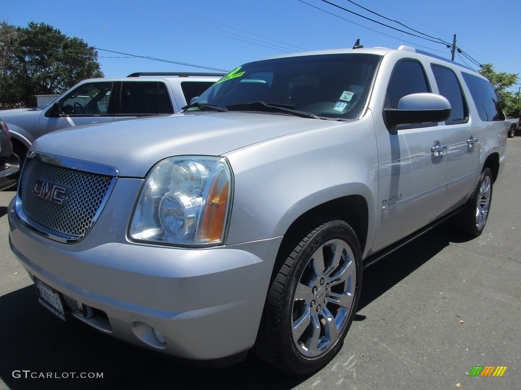 2010 Yukon XL Denali AWD - Pure Silver Metallic / Ebony photo #3