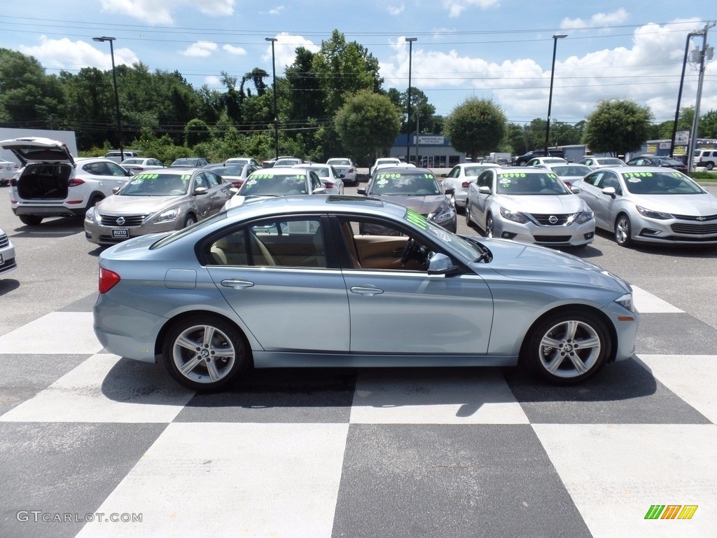 2014 3 Series 320i Sedan - Liquid Blue Metallic / Venetian Beige photo #3