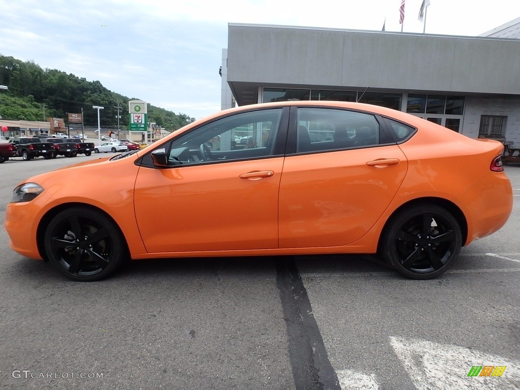 2014 Dart SXT - Header Orange / Black/Light Tungsten photo #2