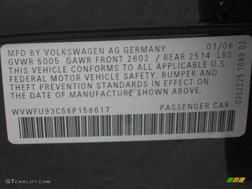 2006 Passat 3.6 Sedan - Deep Black / Pure Beige photo #36