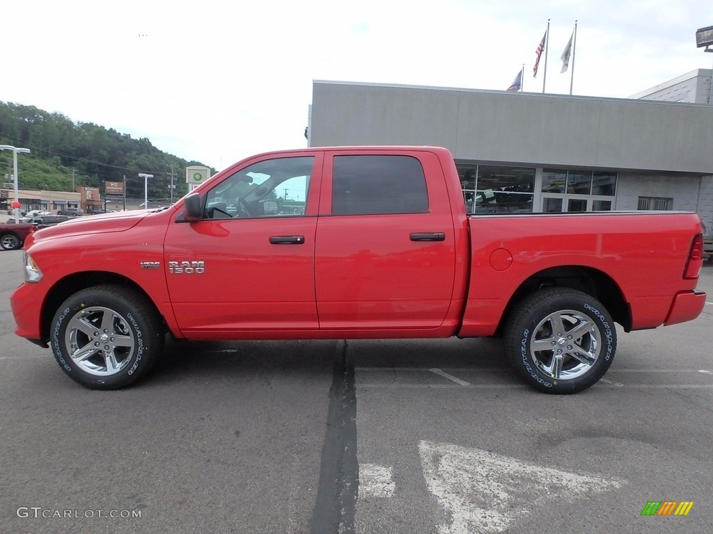 2017 1500 Express Crew Cab 4x4 - Flame Red / Black/Diesel Gray photo #2