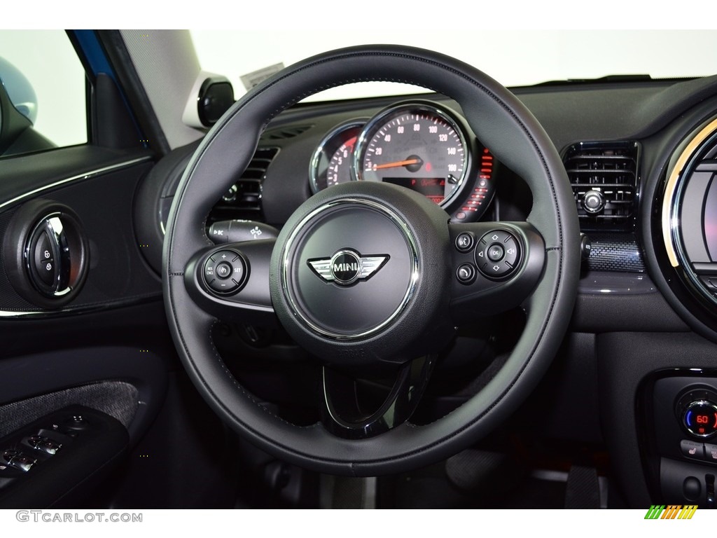 2017 Mini Clubman Cooper S Black Pearl/Mottled Grey Cloth Steering Wheel Photo #121475633