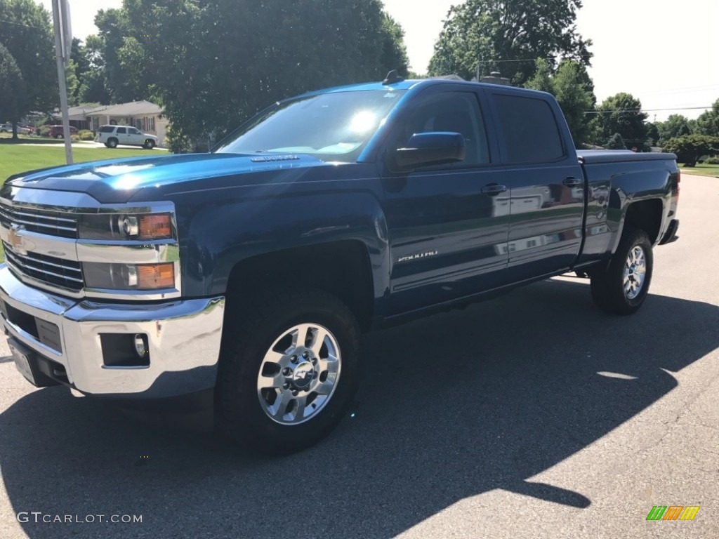 2015 Silverado 2500HD LT Crew Cab 4x4 - Blue Topaz Metallic / Jet Black photo #1