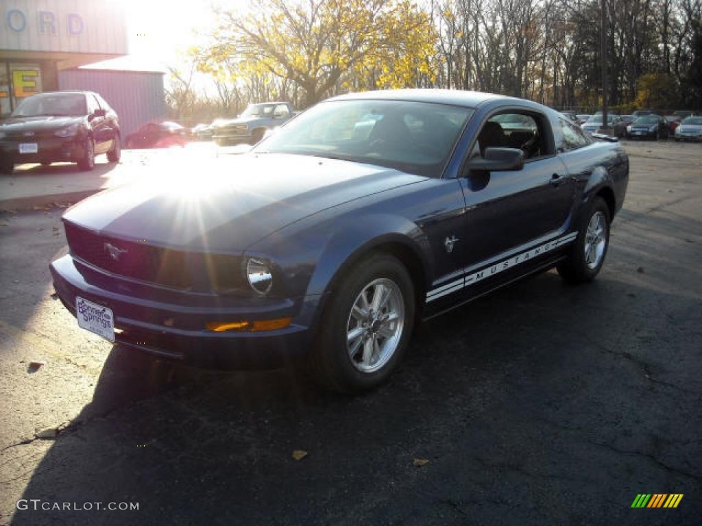 2009 Mustang V6 Coupe - Vista Blue Metallic / Dark Charcoal photo #2