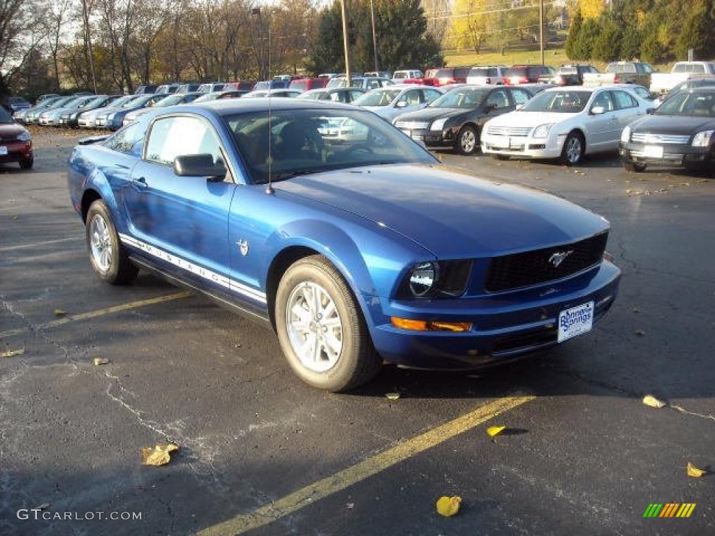 2009 Mustang V6 Coupe - Vista Blue Metallic / Dark Charcoal photo #4