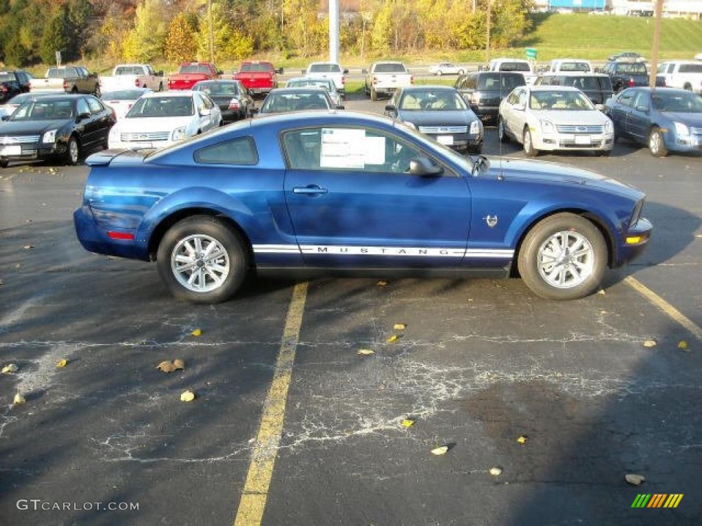 2009 Mustang V6 Coupe - Vista Blue Metallic / Dark Charcoal photo #13