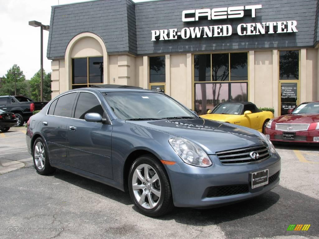 2005 G 35 Sedan - Lakeshore Slate Blue / Stone photo #1