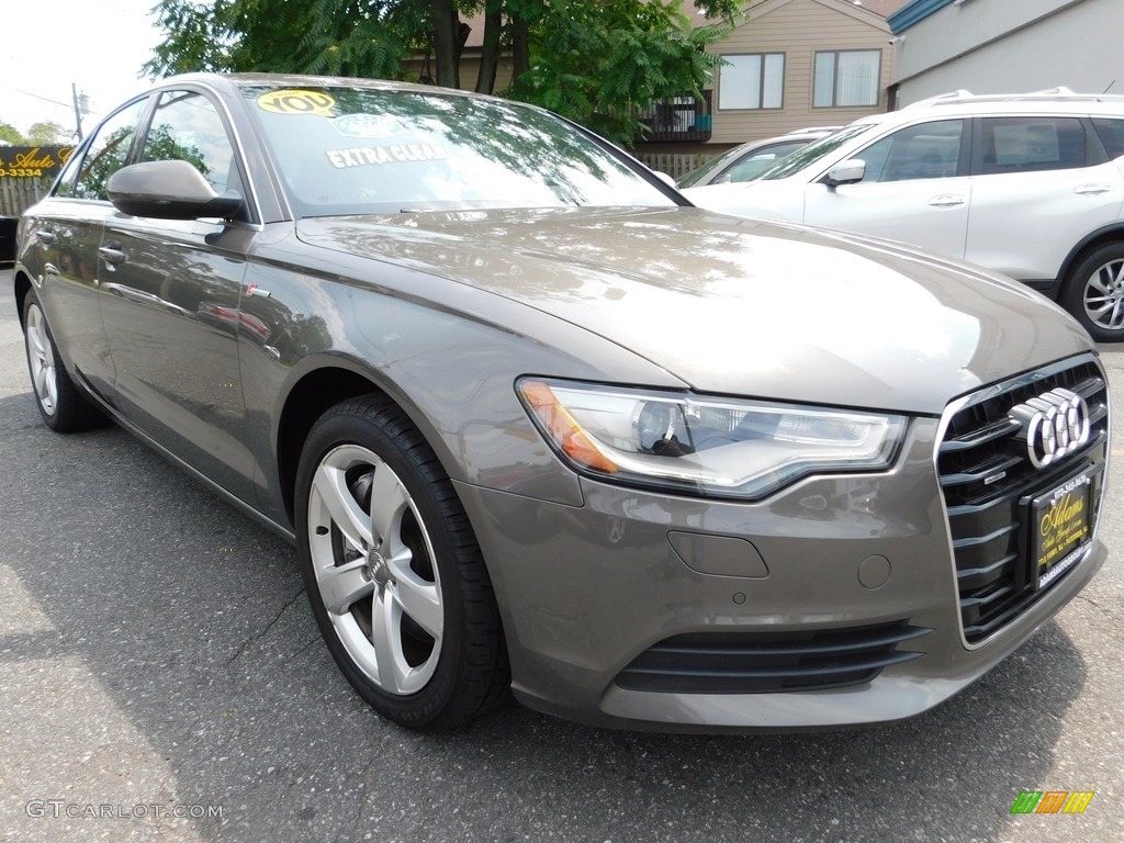 2012 A6 3.0T quattro Sedan - Quartz Gray Metallic / Velvet Beige photo #3