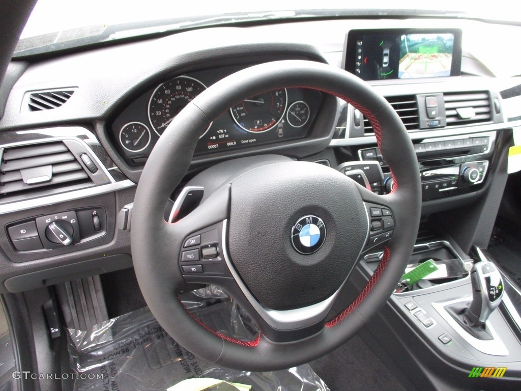 2018 BMW 4 Series 430i xDrive Coupe Black Steering Wheel Photo #121483105