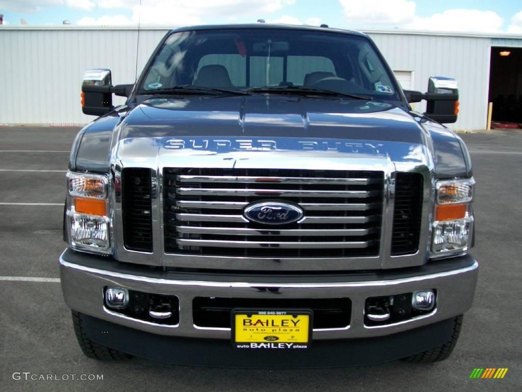 2009 F250 Super Duty Lariat Crew Cab 4x4 - Sterling Grey Metallic / Medium Stone photo #1