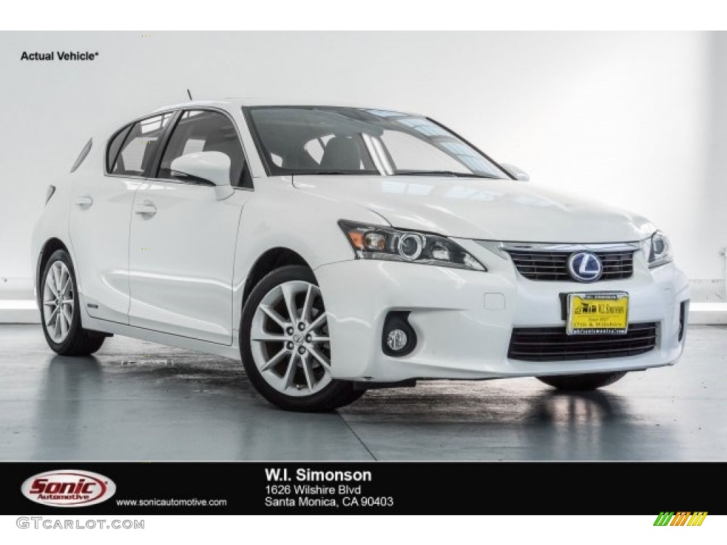 2012 CT 200h Hybrid Premium - Starfire White Pearl / Black photo #1