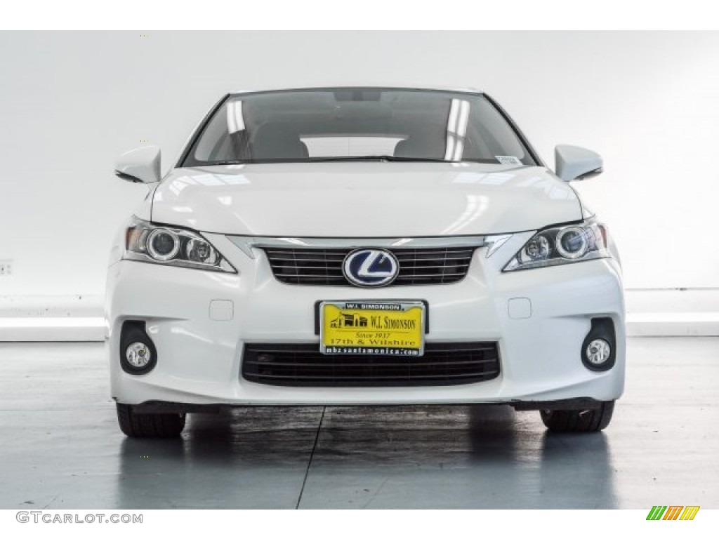 2012 CT 200h Hybrid Premium - Starfire White Pearl / Black photo #2
