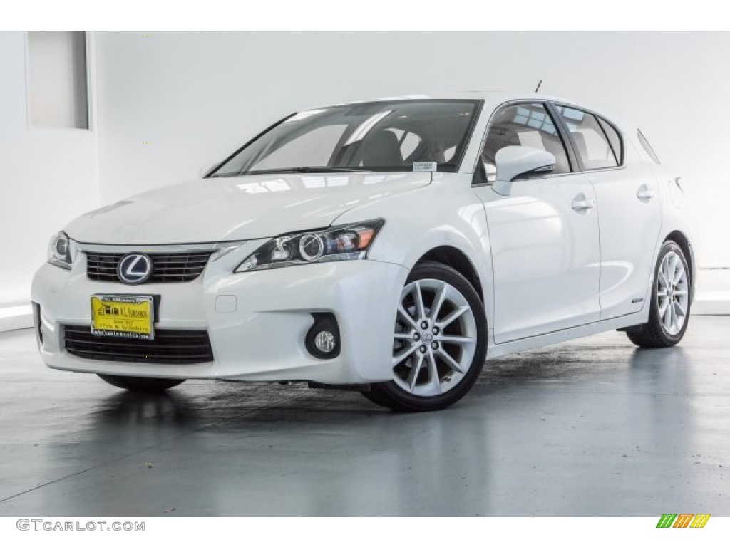 2012 CT 200h Hybrid Premium - Starfire White Pearl / Black photo #12