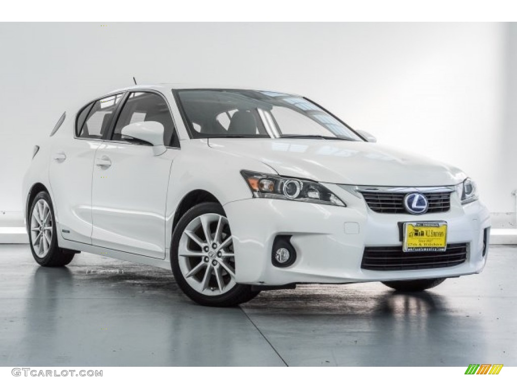 2012 CT 200h Hybrid Premium - Starfire White Pearl / Black photo #17