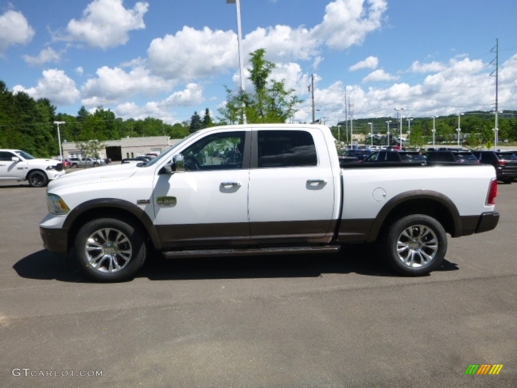 2017 1500 Laramie Longhorn Crew Cab 4x4 - Bright White / Canyon Brown/Light Frost Beige photo #2