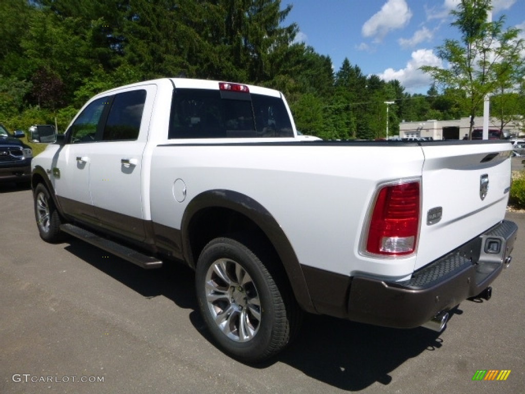 2017 1500 Laramie Longhorn Crew Cab 4x4 - Bright White / Canyon Brown/Light Frost Beige photo #3