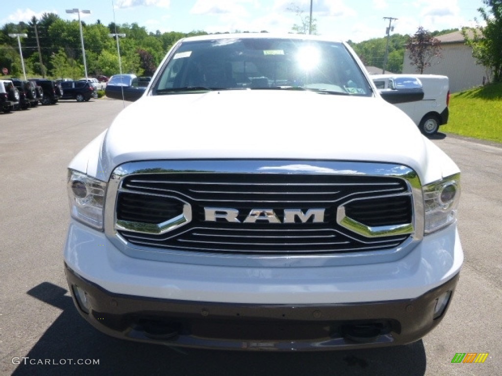 2017 1500 Laramie Longhorn Crew Cab 4x4 - Bright White / Canyon Brown/Light Frost Beige photo #8