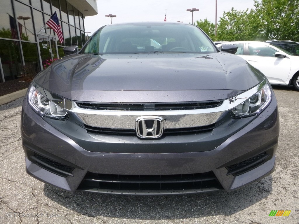 2017 Civic LX Sedan - Modern Steel Metallic / Gray photo #6
