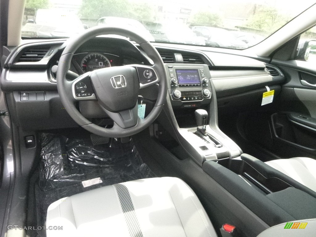 2017 Civic LX Sedan - Modern Steel Metallic / Gray photo #10