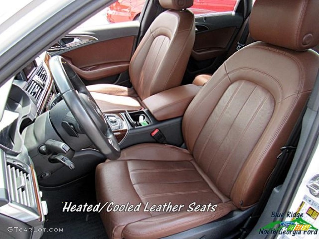 2013 A6 3.0T quattro Sedan - Glacier White Metallic / Nougat Brown photo #11