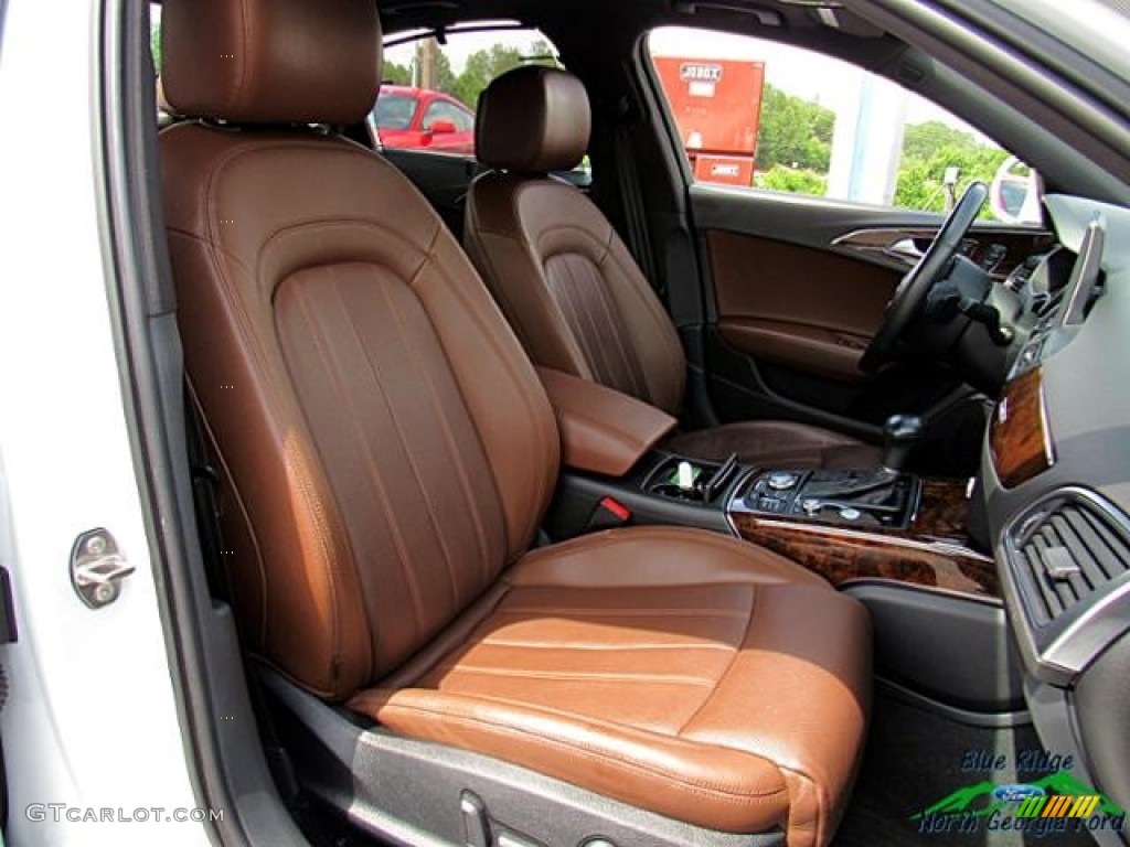 2013 A6 3.0T quattro Sedan - Glacier White Metallic / Nougat Brown photo #12