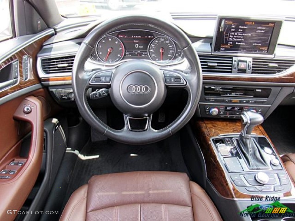 2013 A6 3.0T quattro Sedan - Glacier White Metallic / Nougat Brown photo #16