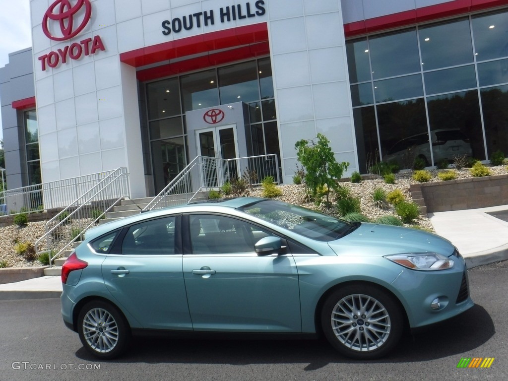 2012 Focus SEL 5-Door - Frosted Glass Metallic / Stone photo #2