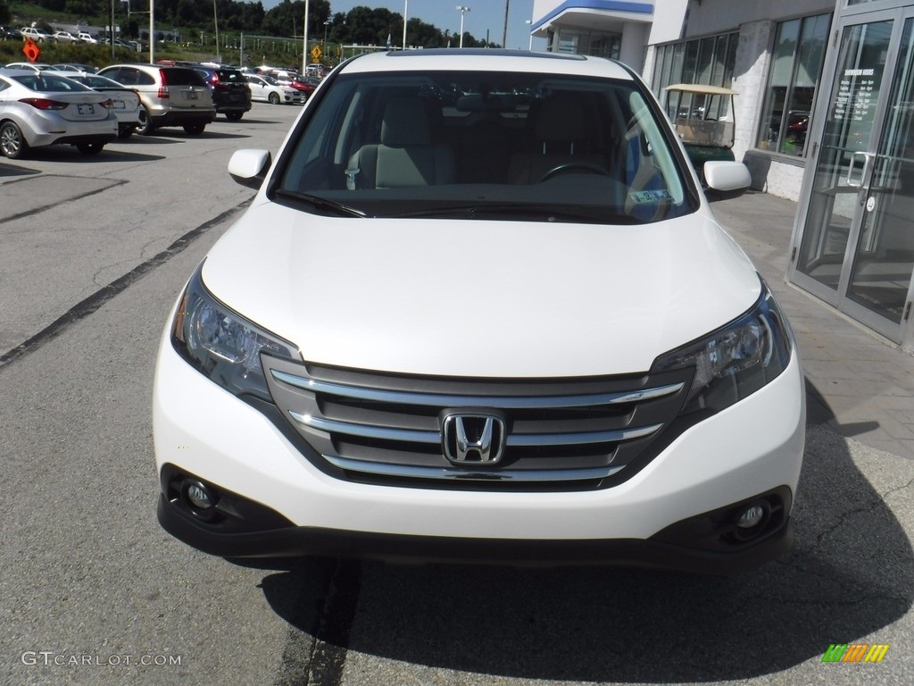 2013 CR-V EX AWD - White Diamond Pearl / Gray photo #5