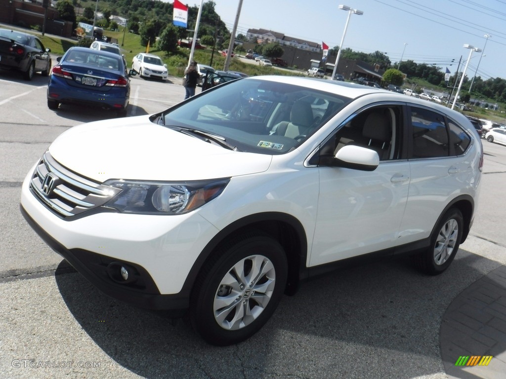 2013 CR-V EX AWD - White Diamond Pearl / Gray photo #6